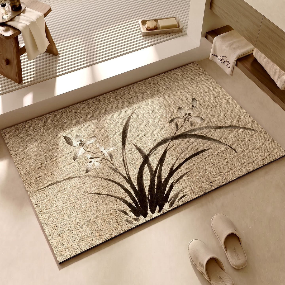 Dekorative florale Muster Badematte