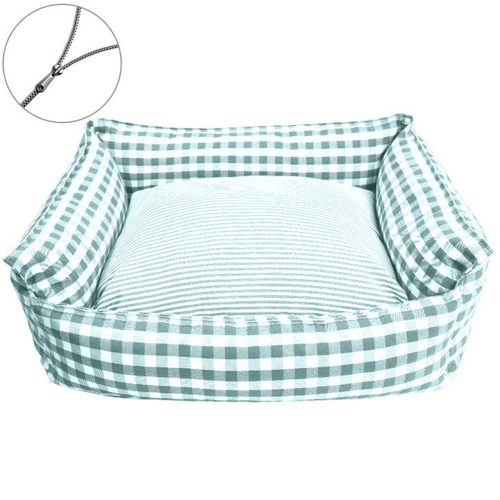 Stylisches Karomuster-Hundebett