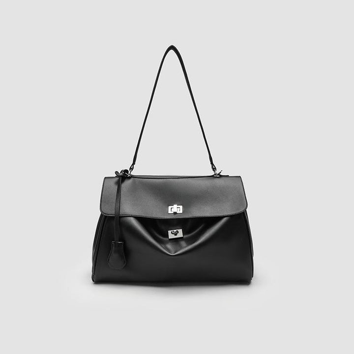Strukturierte Lederhandtasche Karnz