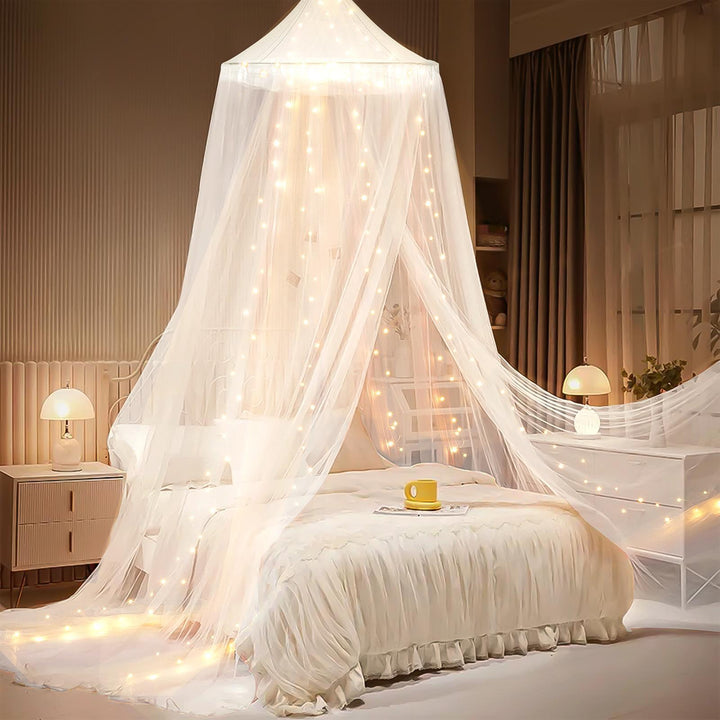 Verzauberndes Himmelbett Zelt mit LED-Lichtern Karnz