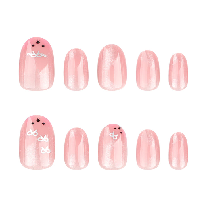 Künstliche Nagelkunst mit verspieltem Hasen-Design Karnz
