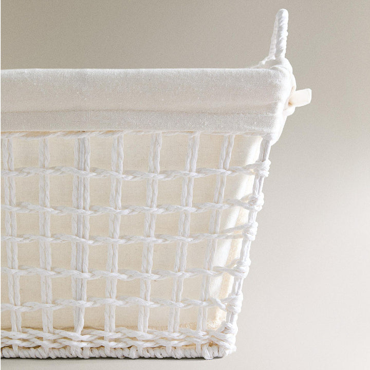 Handgefertigter Aufbewahrungskorb aus weichem Naturmaterial Karnz