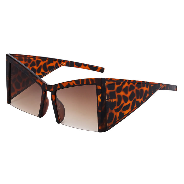 Damen futuristische Sonnenbrille mit markantem Winkelrahmen Karnz