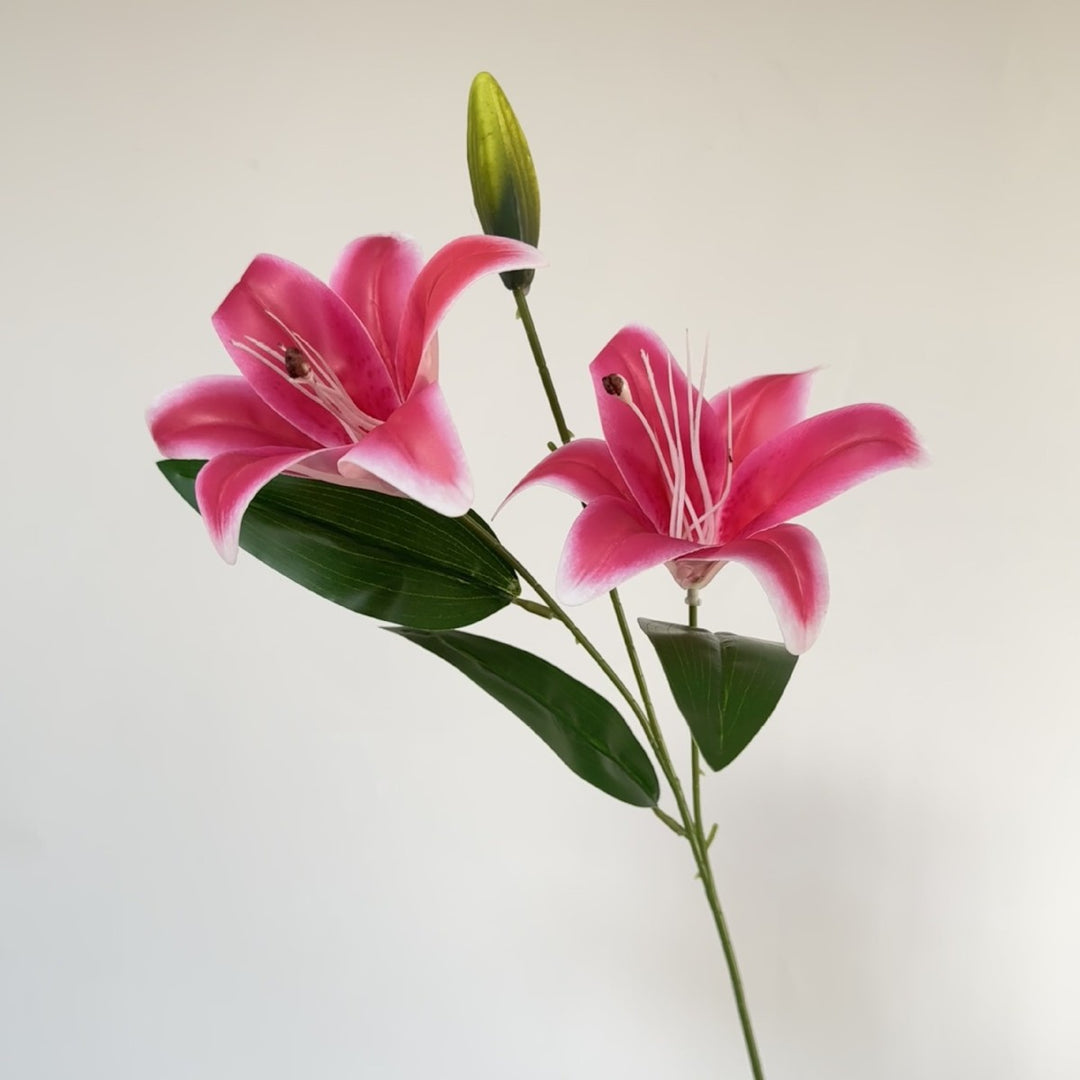 Künstlicher Lilienzweig mit detailgetreuen Blüten Karnz