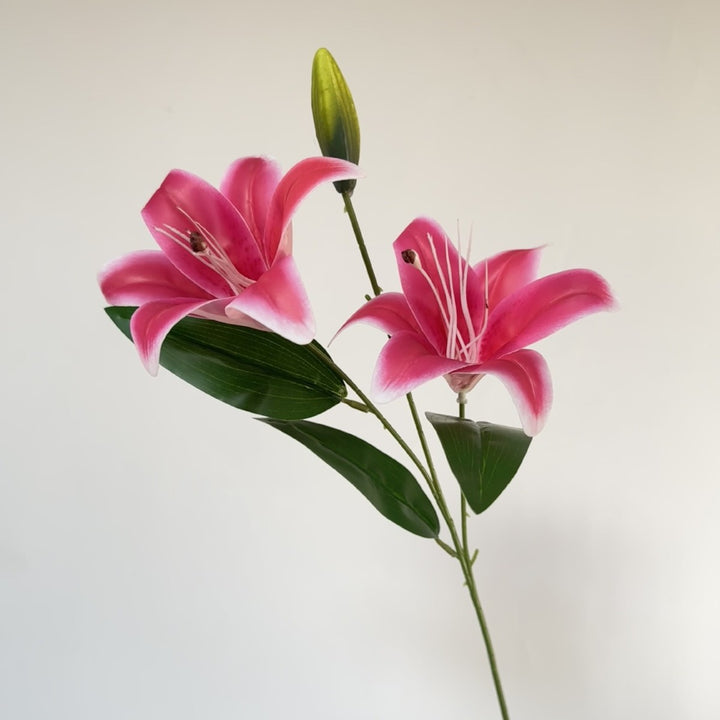 Künstlicher Lilienzweig mit detailgetreuen Blüten Karnz