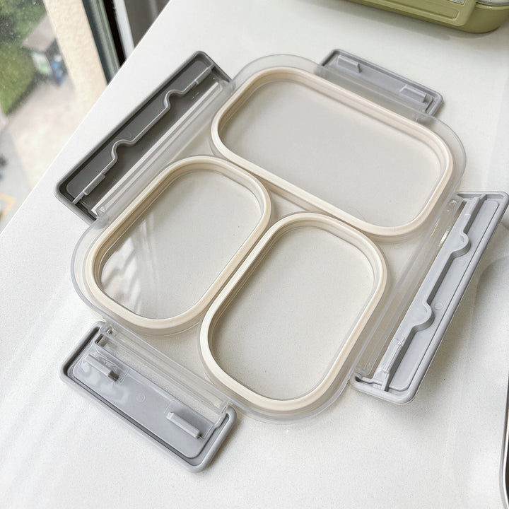 Dual-Compartment Stahl Lebensmittel Aufbewahrungsbehälter