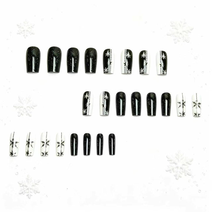 Elegante Winter-Schneeflocken-Nagelkunst Karnz
