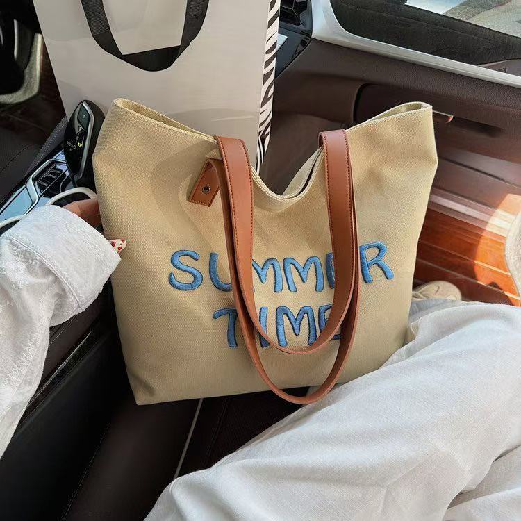 Strandtasche mit Gesticktem Sommermotiv Karnz