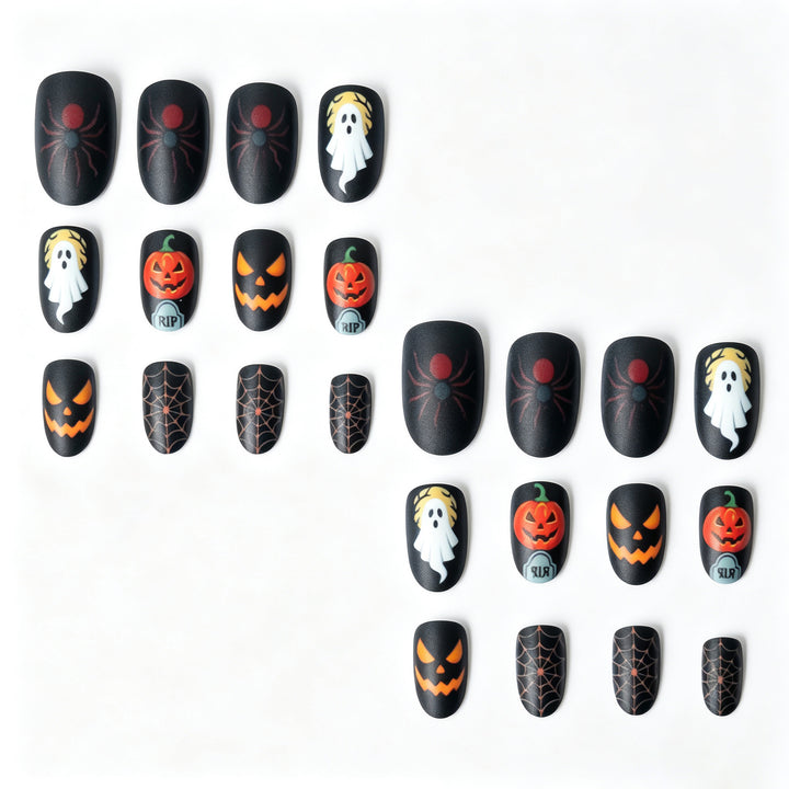 Gruseliges Halloween-Thema Nagelkunst-Set