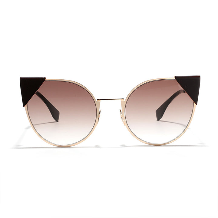 Damen modische Cat-Eye Sonnenbrille mit stilvollen Akzenten Karnz