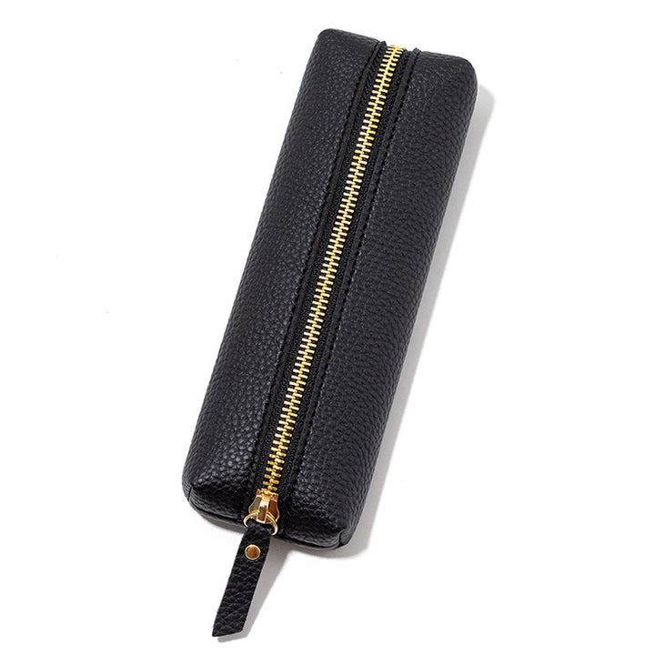 Premium Leder Reißverschluss Bleistift Etui Karnz