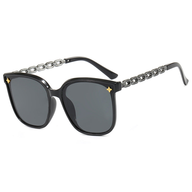 Damen modische Sonnenbrille mit trendigem Kettenrahmen Karnz