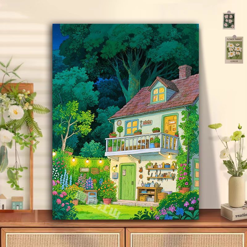 Gemütliche Ferienhaus Landschaft Wandkunst Karnz