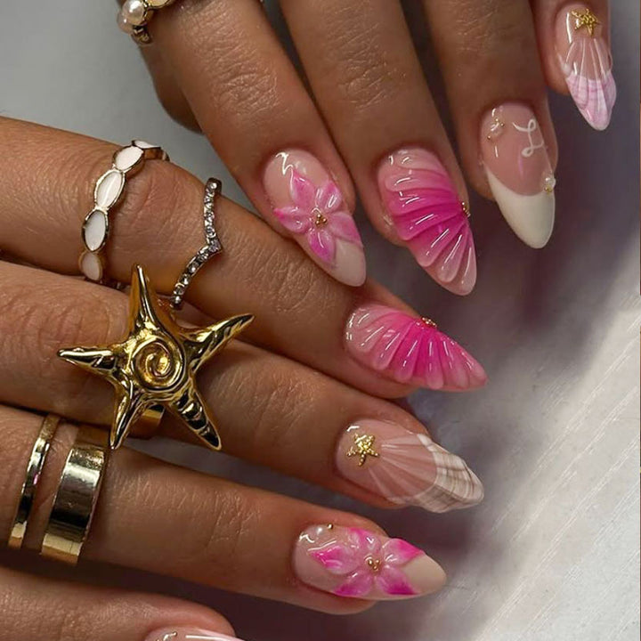 Blumen-Design Press-On Nagelset