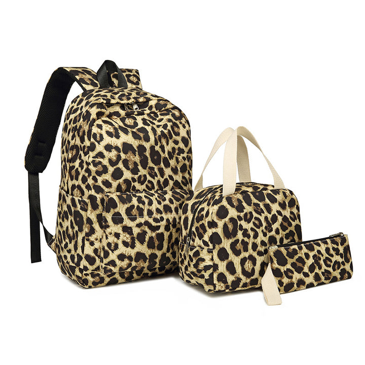 Stylische Leopardenmuster-Rucksack- und Zubehörset Karnz