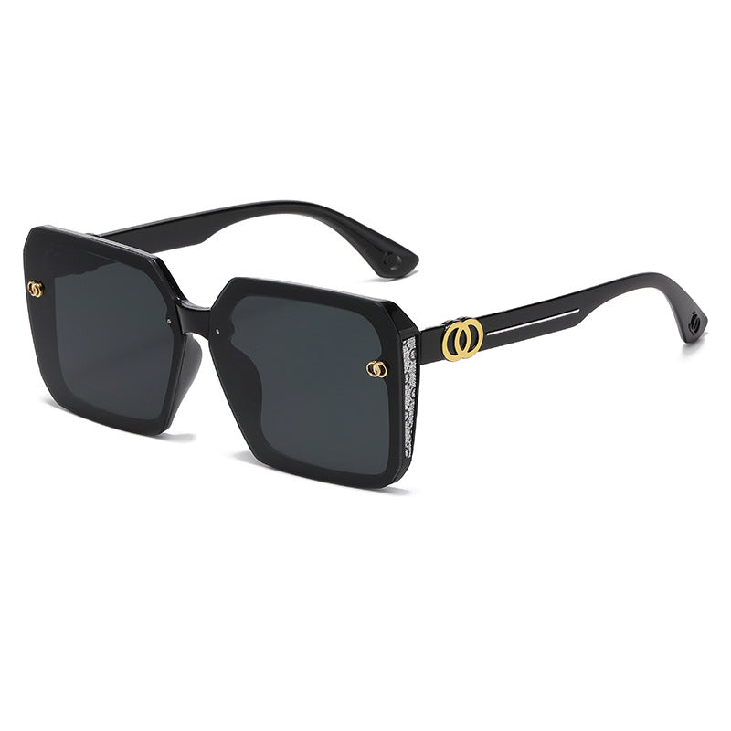 Luxe Übergroße Quadratische Rahmen Sonnenbrille