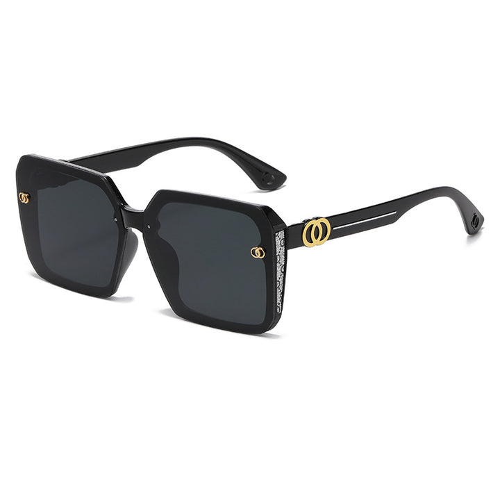 Luxe Übergroße Quadratische Rahmen Sonnenbrille