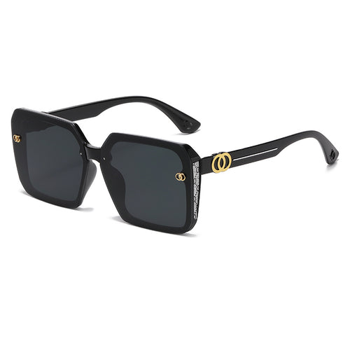 Luxe Übergroße Quadratische Rahmen Sonnenbrille