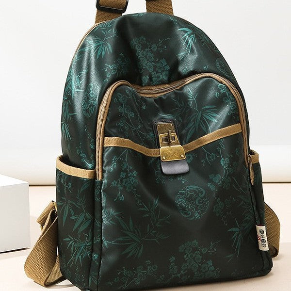 Blumenmuster Baumwollrucksack Karnz