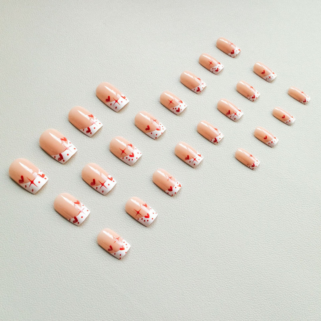 Romantische Herz-Themen Nagelkunst