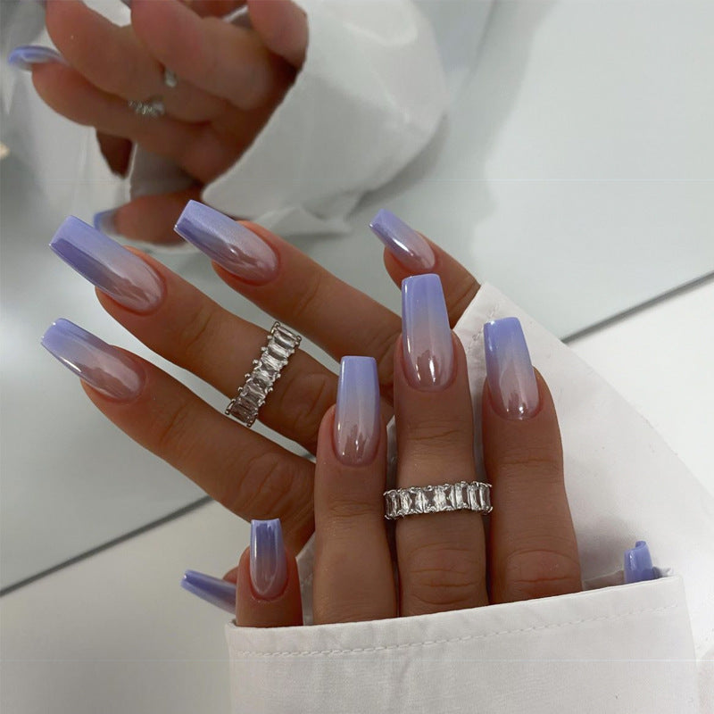 Elegante Ombre Lange Press-On Nägel Karnz