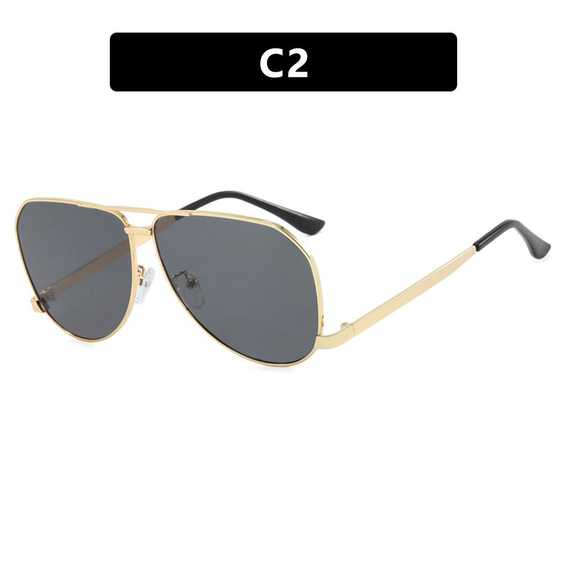Damen Flugzeug-Sonnenbrille mit modernem Metallrahmen und polarisierten Gläsern Karnz