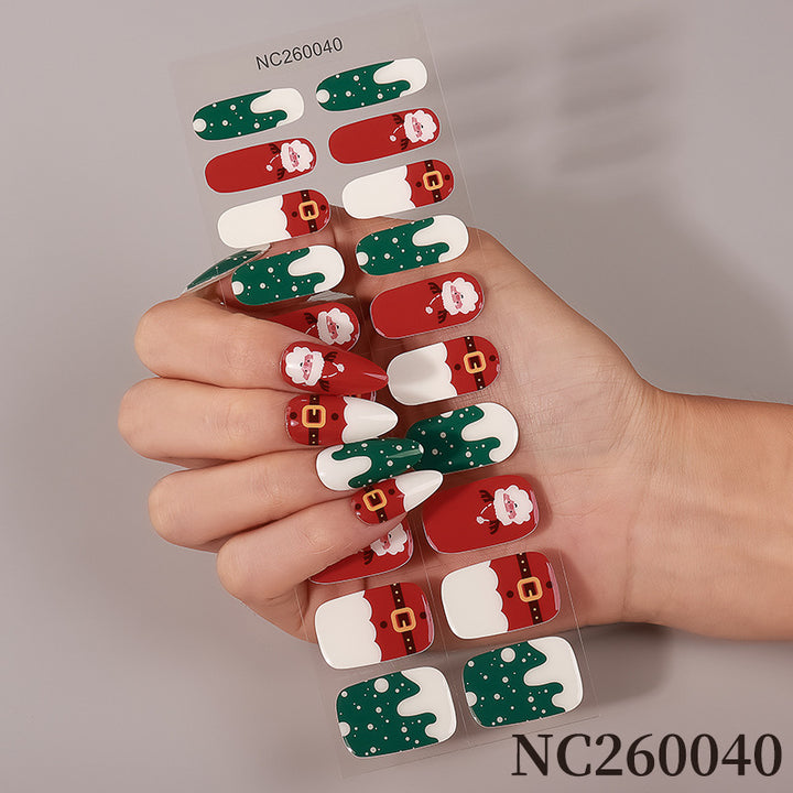Festliche Feiertags-Nagelkunst-Wraps