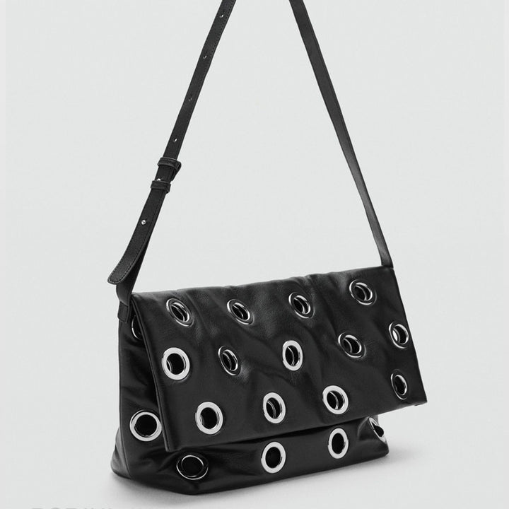 Ösen Akzentierte Schultertasche