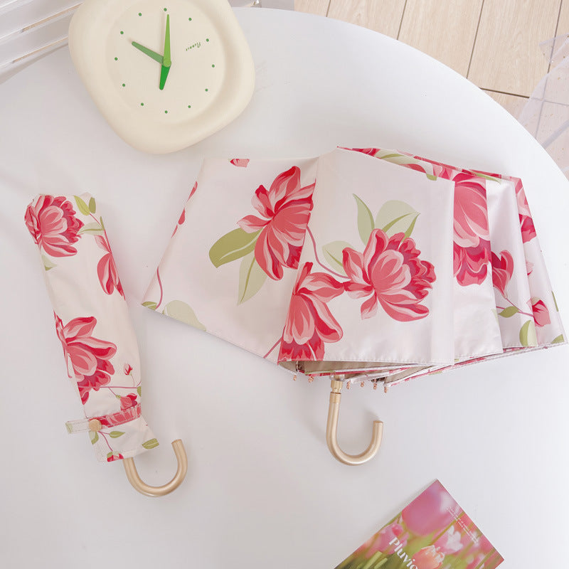 Damen eleganter Faltregenschirm mit fruchtigem Design Karnz