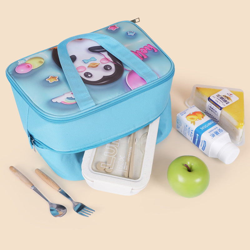 Isolierte Lunch-Tasche mit lustigem Pinguin-Design