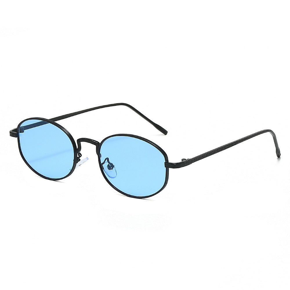 Minimalistische ovale Rahmen-Sonnenbrille Karnz