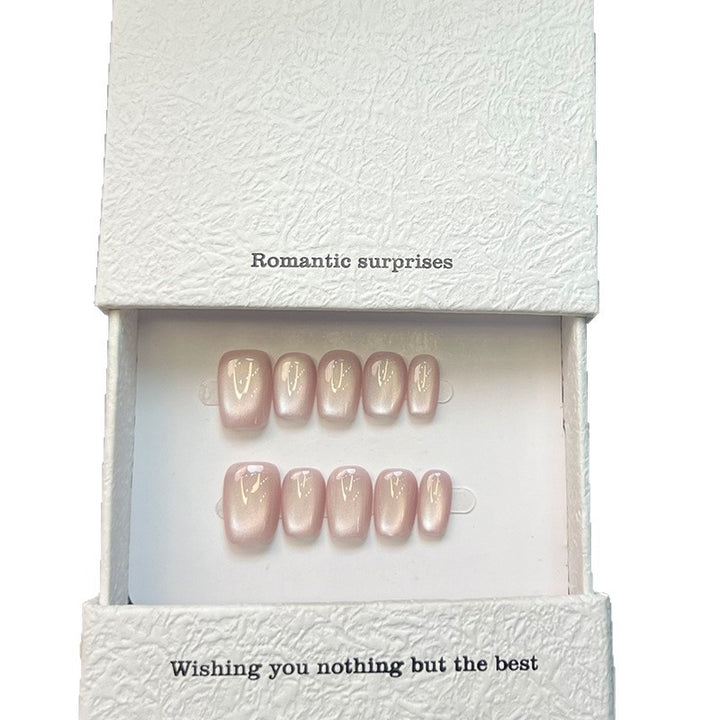Romantisches Glänzendes Press-On Nagelspitzen Set