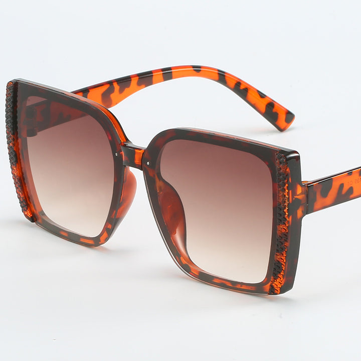 Damen oversized Designer-Sonnenbrille im modernen geflochtenen Design Karnz