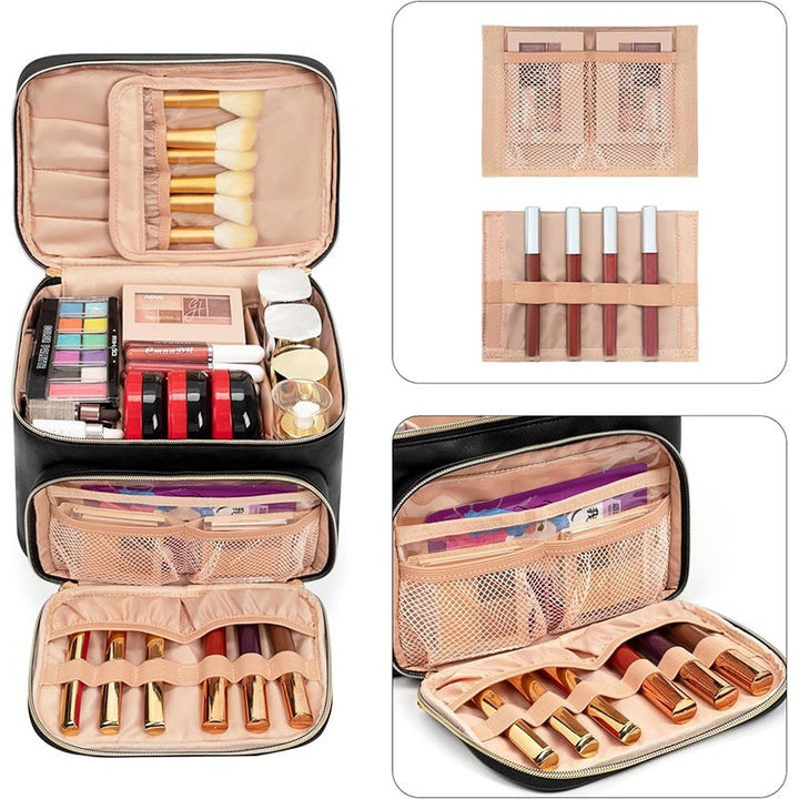 Luxuriöse Kosmetik-Organizer-Tasche mit Separatem Fächersystem Karnz