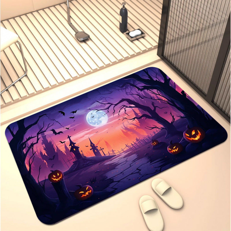 Halloween-Themen Dekorativer Badezimmerteppich