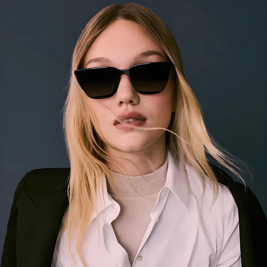 Damen Modische Katzenaugen-Sonnenbrille mit auffälligem Design Karnz