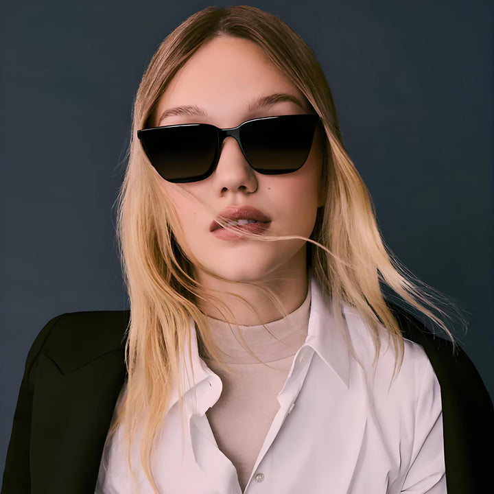 Damen Modische Katzenaugen-Sonnenbrille mit auffälligem Design Karnz