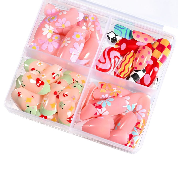 Florale Kunst Press-On Nagelspitzen Set
