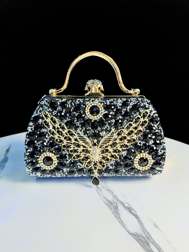 Prunkvoller mit Juwelen besetzter Abend-Clutch
