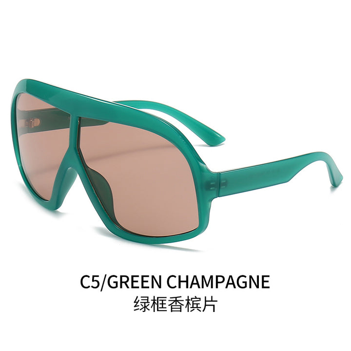 Damen Sportliche Sonnenbrille mit breitem Rahmen und polarisierten Gläsern Karnz