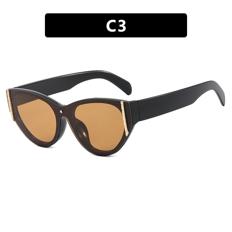 Damen trendige Sonnenbrille mit elegantem Katzenaugen-Design und hochwertigem Rahmen Karnz