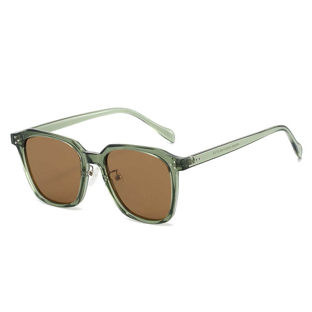 Damen quadratische Sonnenbrille mit modernem Materialmix Karnz