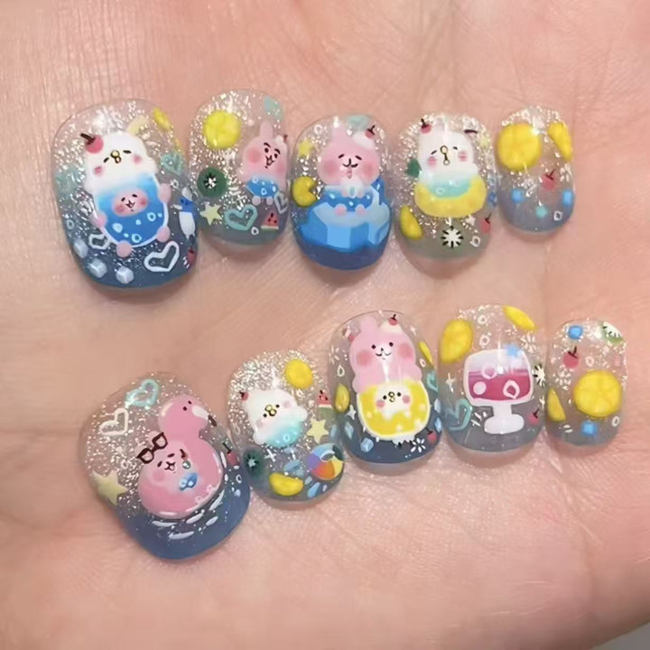 Verspielt Charakter-Themen Nagelkunst Set Karnz