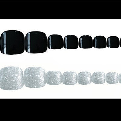 Glitzerndes Press-On Fußnagel Kunstset Karnz