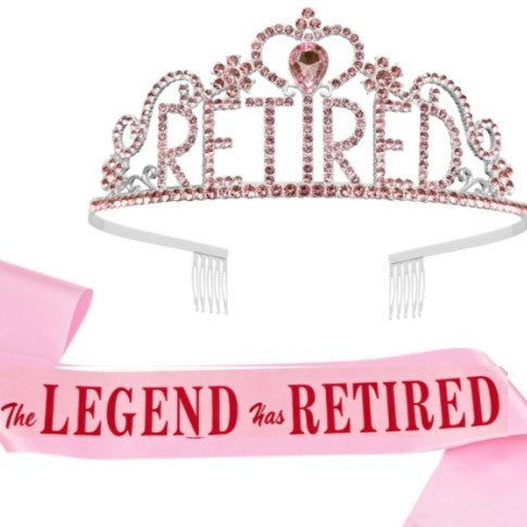 Damen Festliche Tiara mit Aufschrift und Satin-Schärpe Karnz