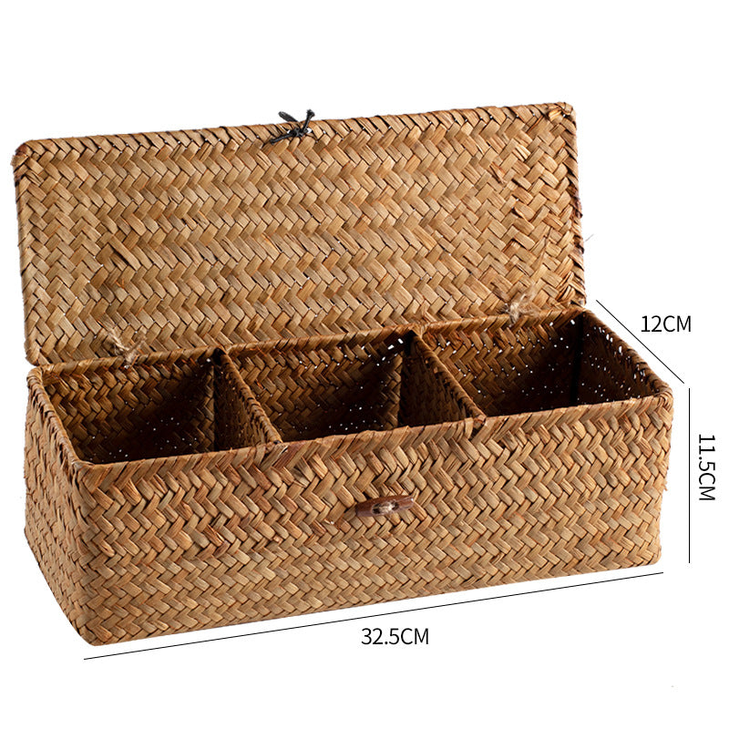 Unisex Aufbewahrungskiste aus handgewebtem Naturmaterial Karnz
