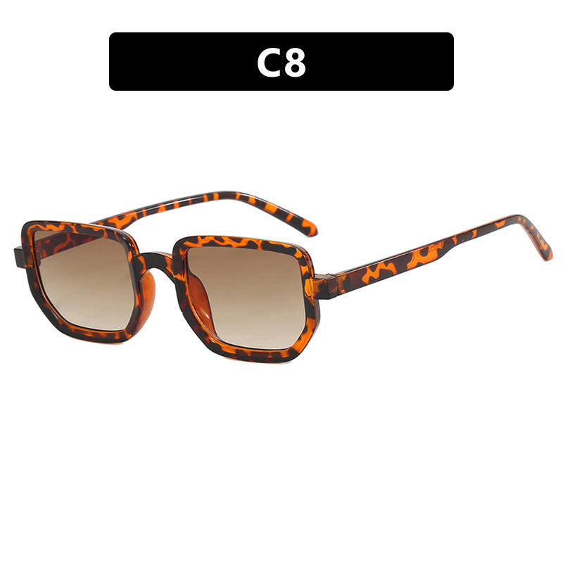 Damen geometrische Sonnenbrille mit modischem Rahmen und schützenden Gläsern Karnz