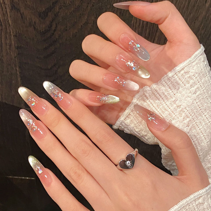 Premium Floral Ombre Press-On Nail Set