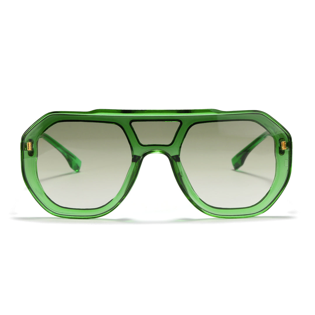 Damen oversized geometrische Sonnenbrille mit elegantem Rahmen Karnz