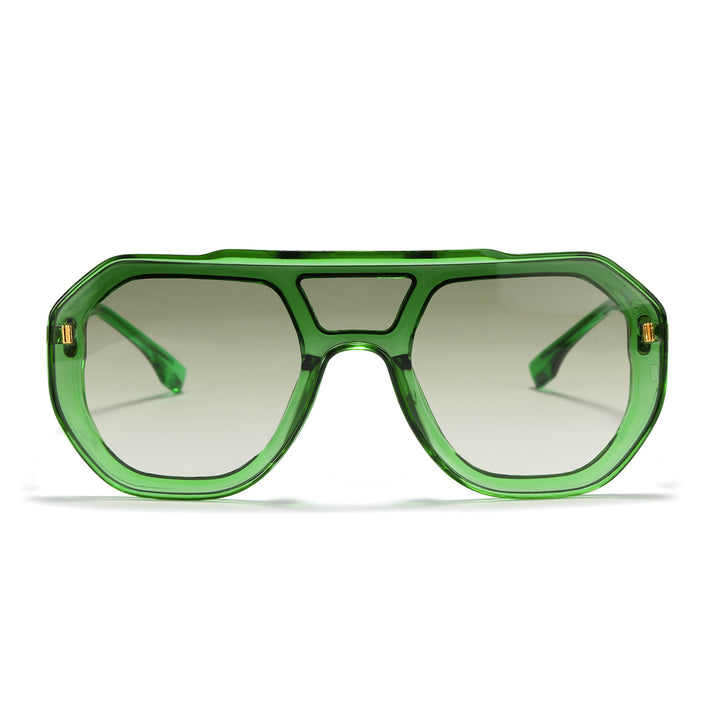Damen oversized geometrische Sonnenbrille mit elegantem Rahmen Karnz